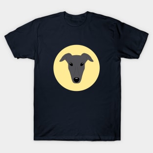 Dark blue greyhound face T-Shirt